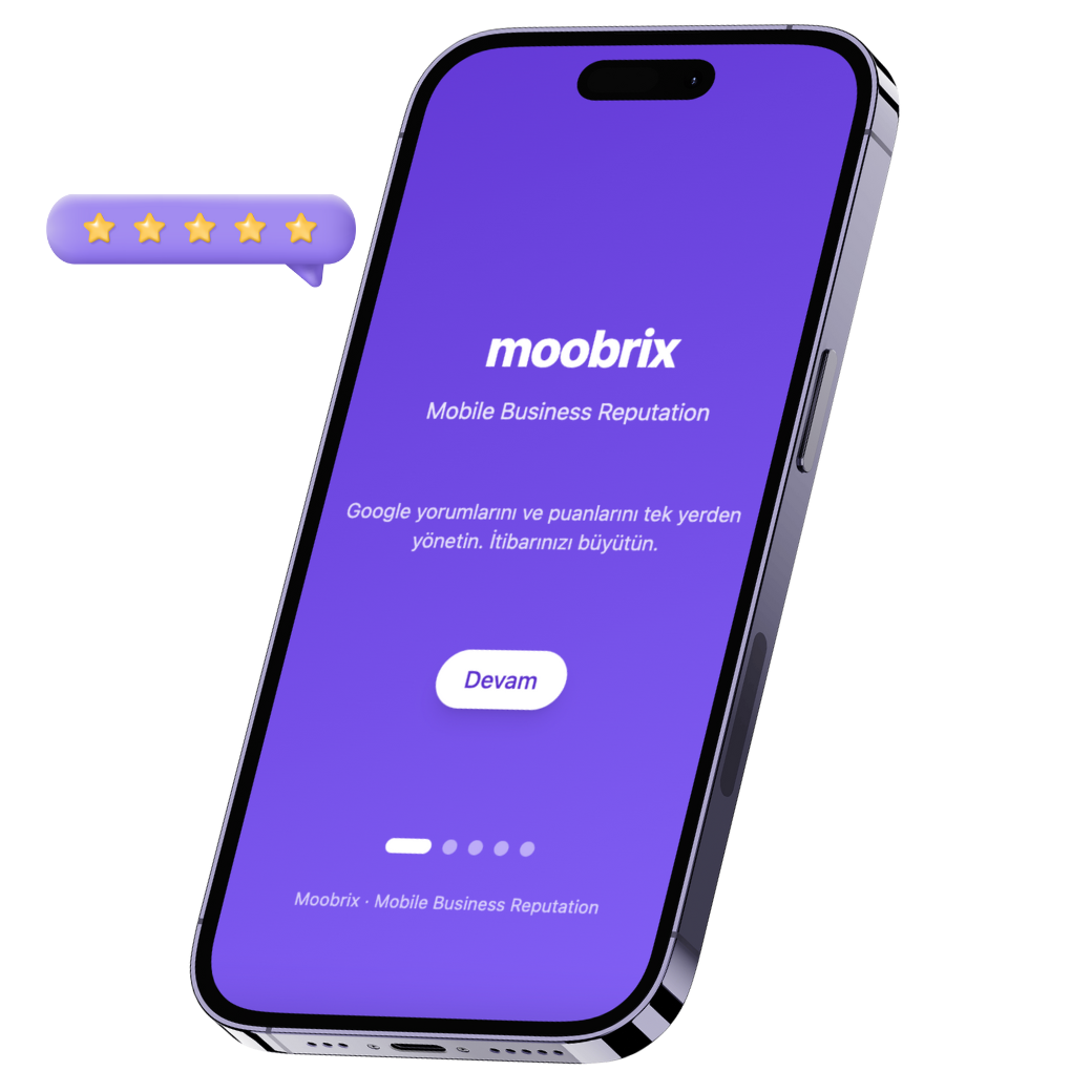 Moobrix mobil uygulama – onboarding ekranı